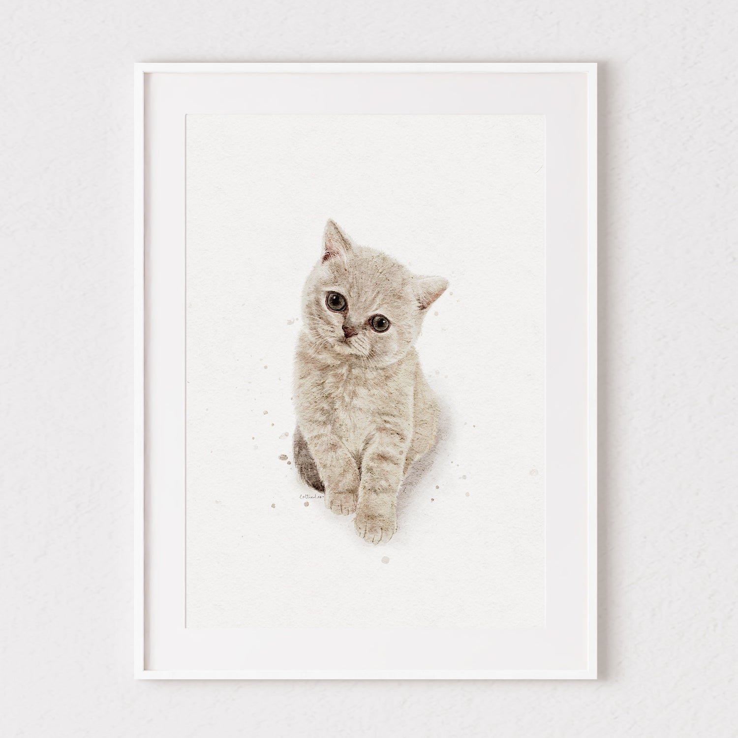 Cute Kitten Watercolour Print 🐈