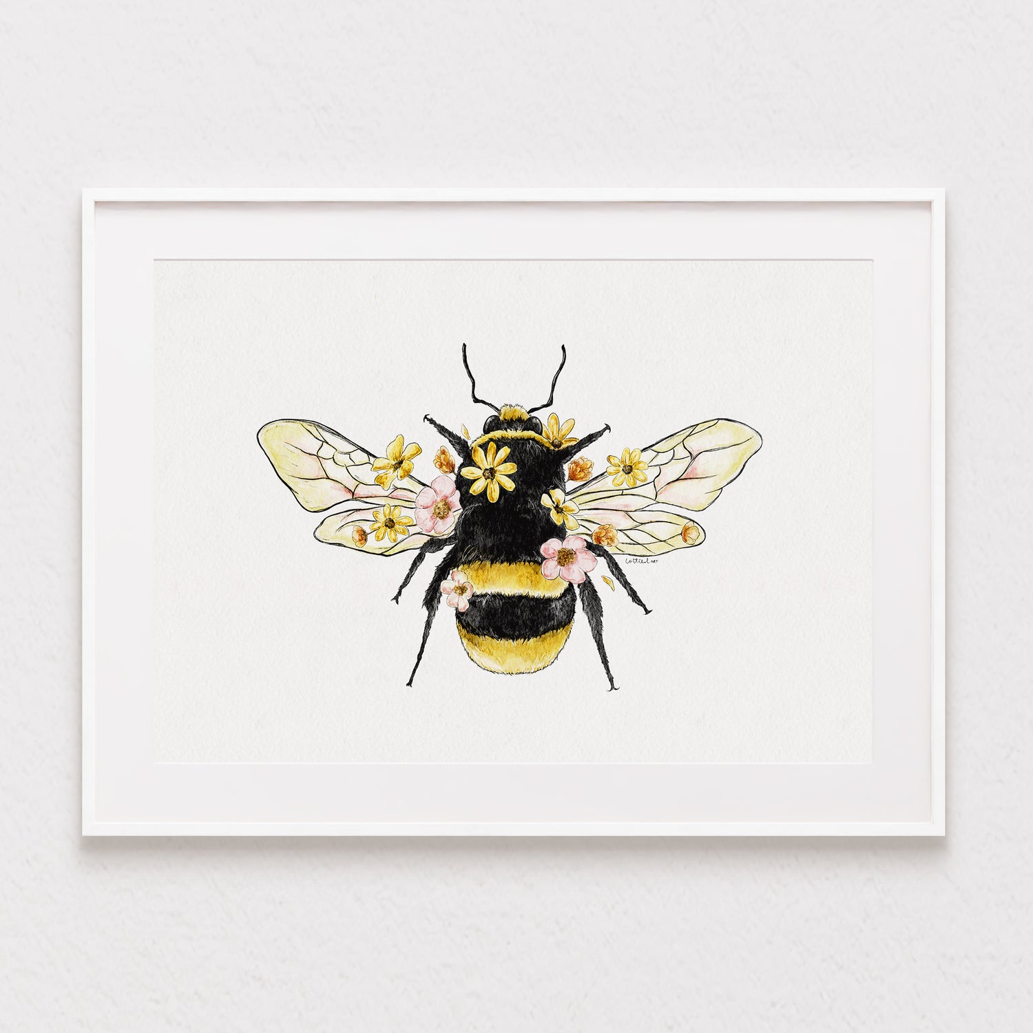 Bumble Bee Watercolour Print 🐝