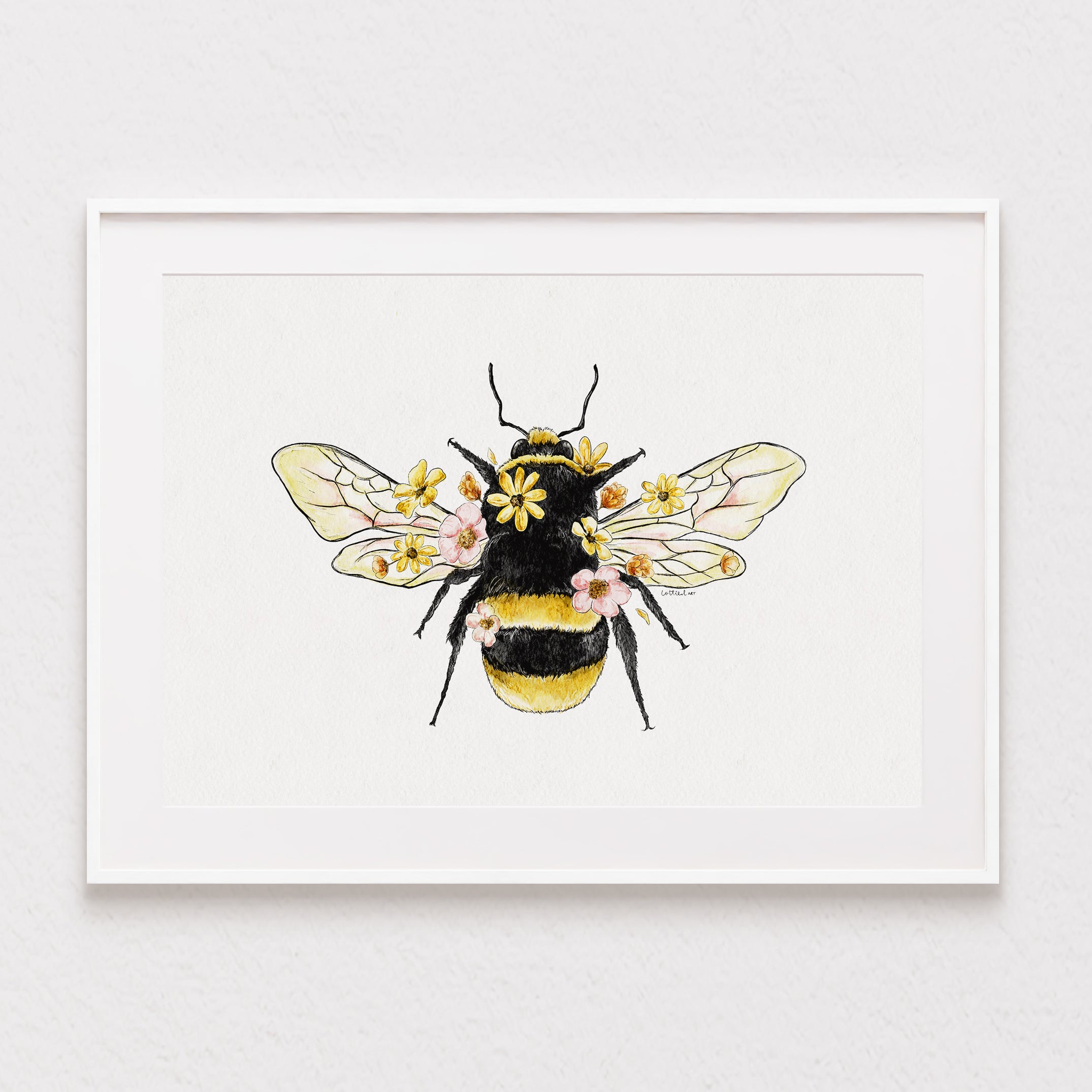 Bumble Bee Watercolour Print 🐝
