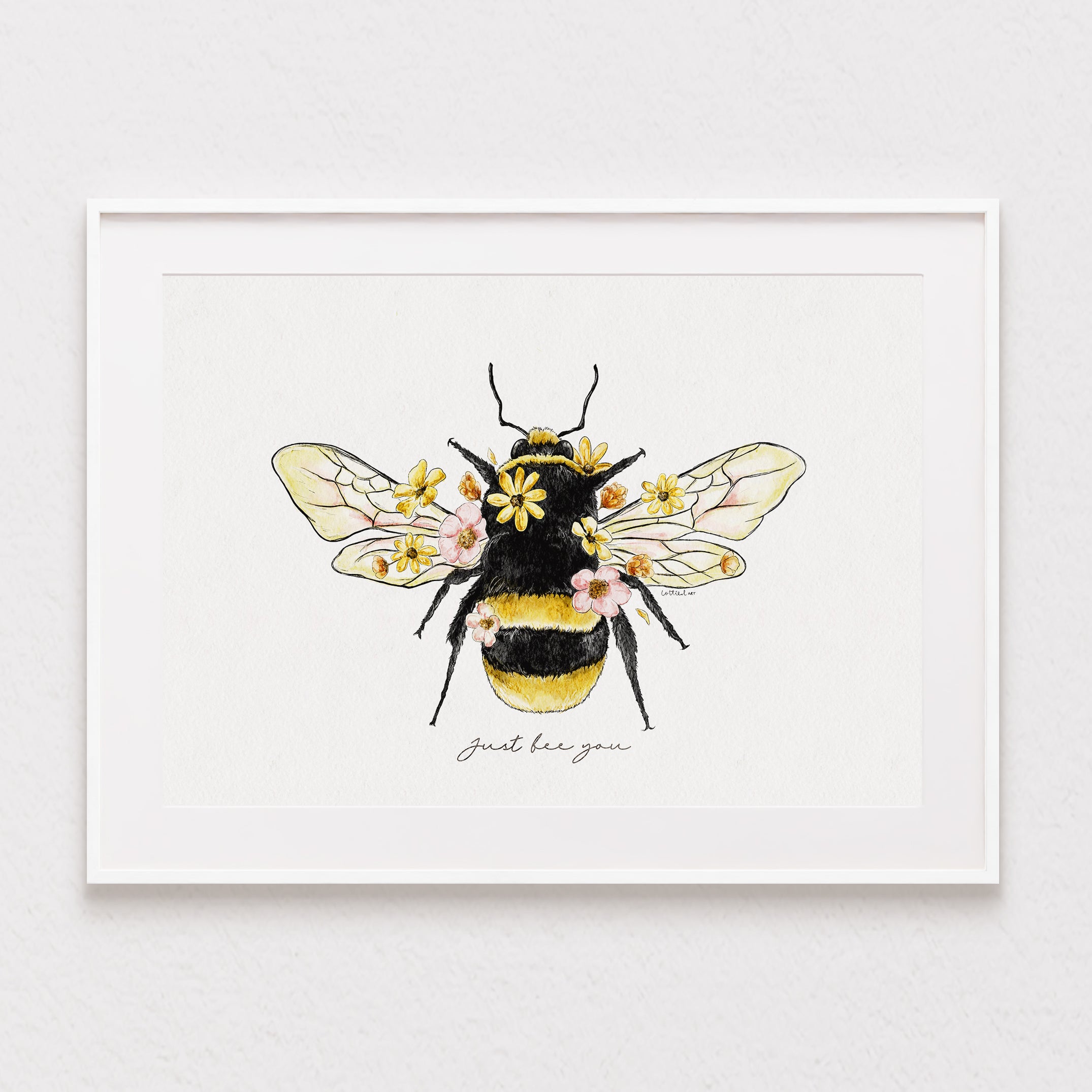 Bumble Bee Watercolour Print 🐝