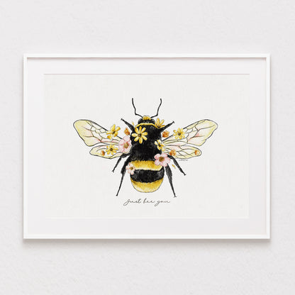 Bumble Bee Watercolour Print 🐝