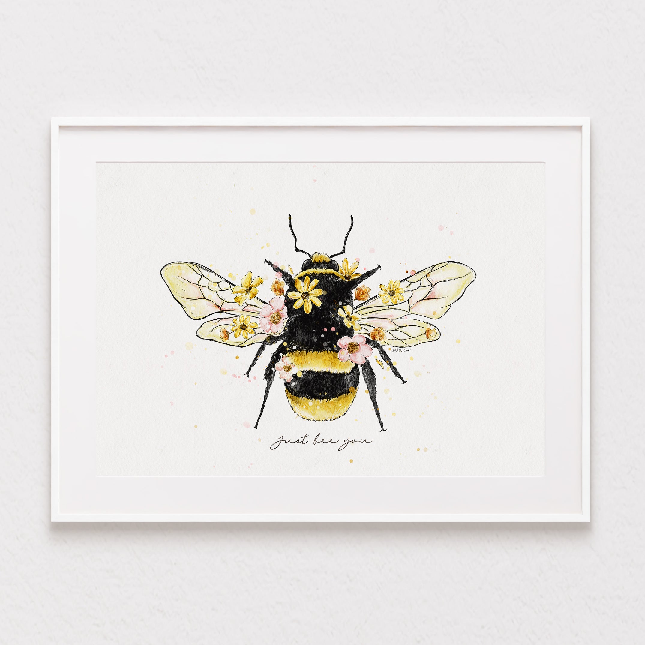 Bumble Bee Watercolour Print 🐝