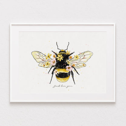 Bumble Bee Watercolour Print 🐝