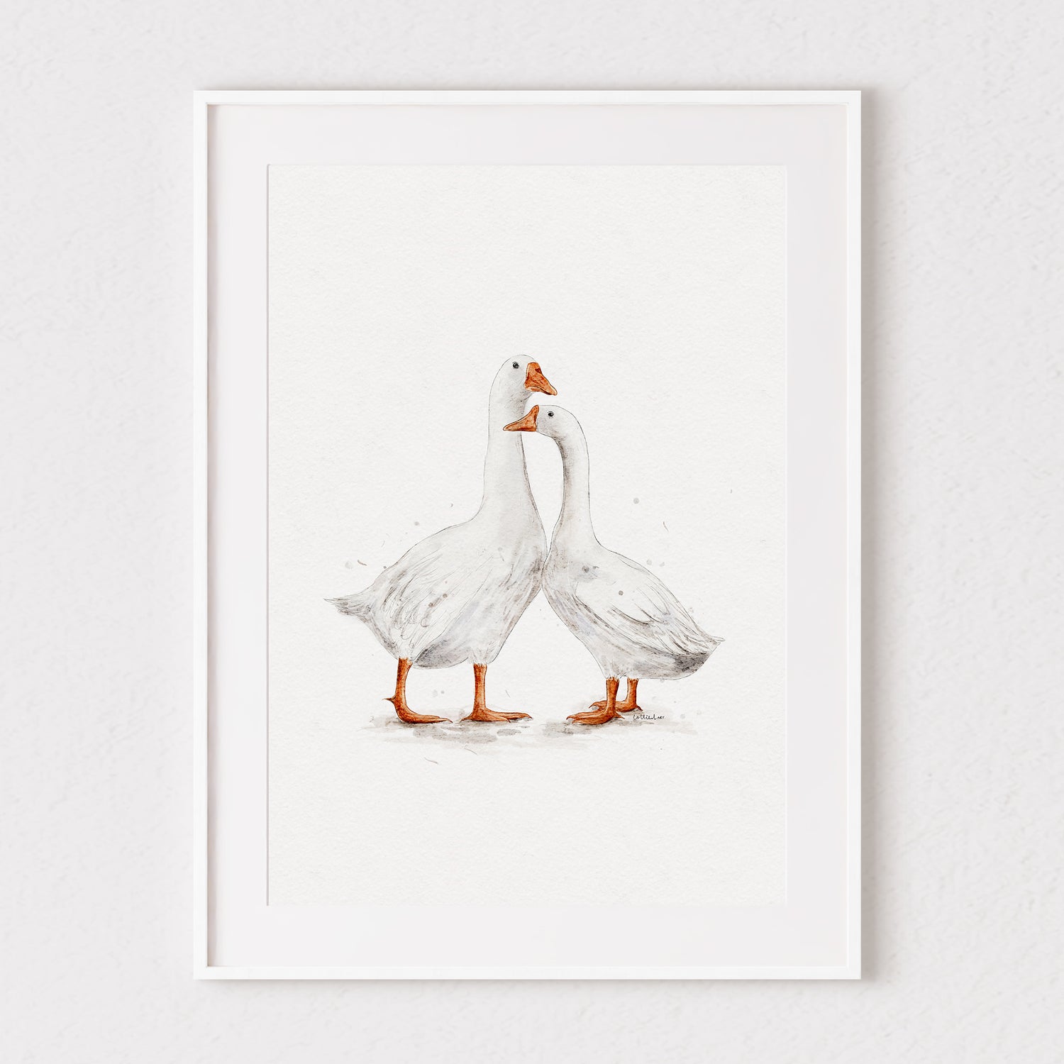 Geese Watercolour Print 🧡