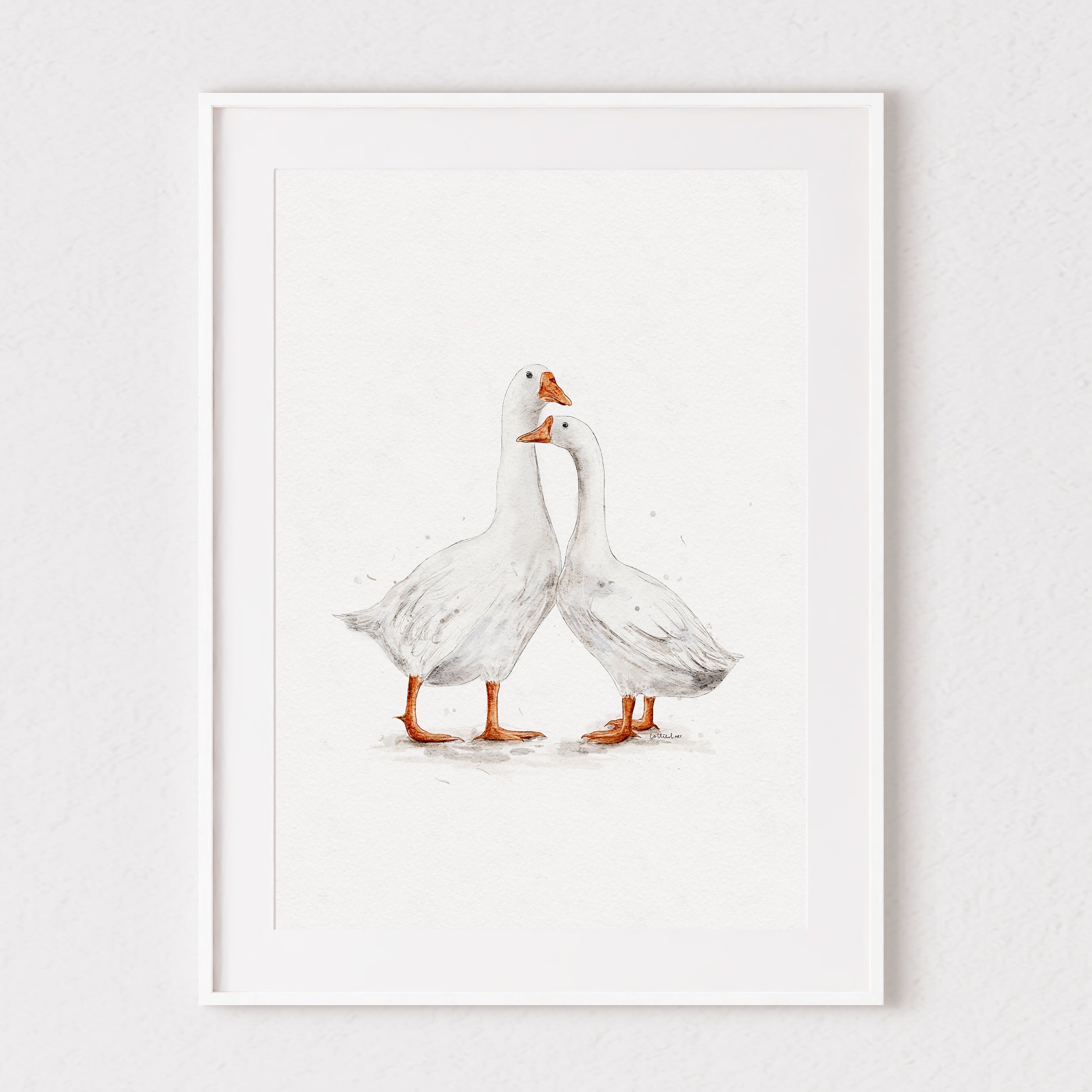 Geese Watercolour Print 🧡
