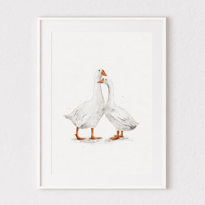 Geese Watercolour Print 🧡