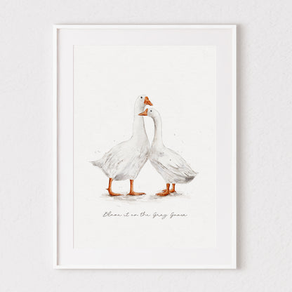 Geese Watercolour Print 🧡