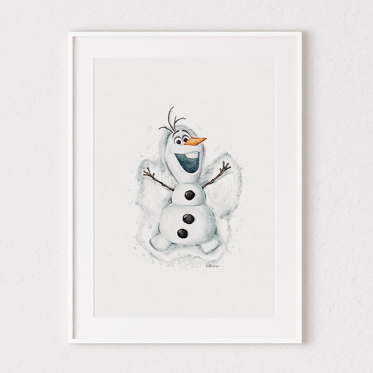Olaf Inspired Watercolour Print ☃️