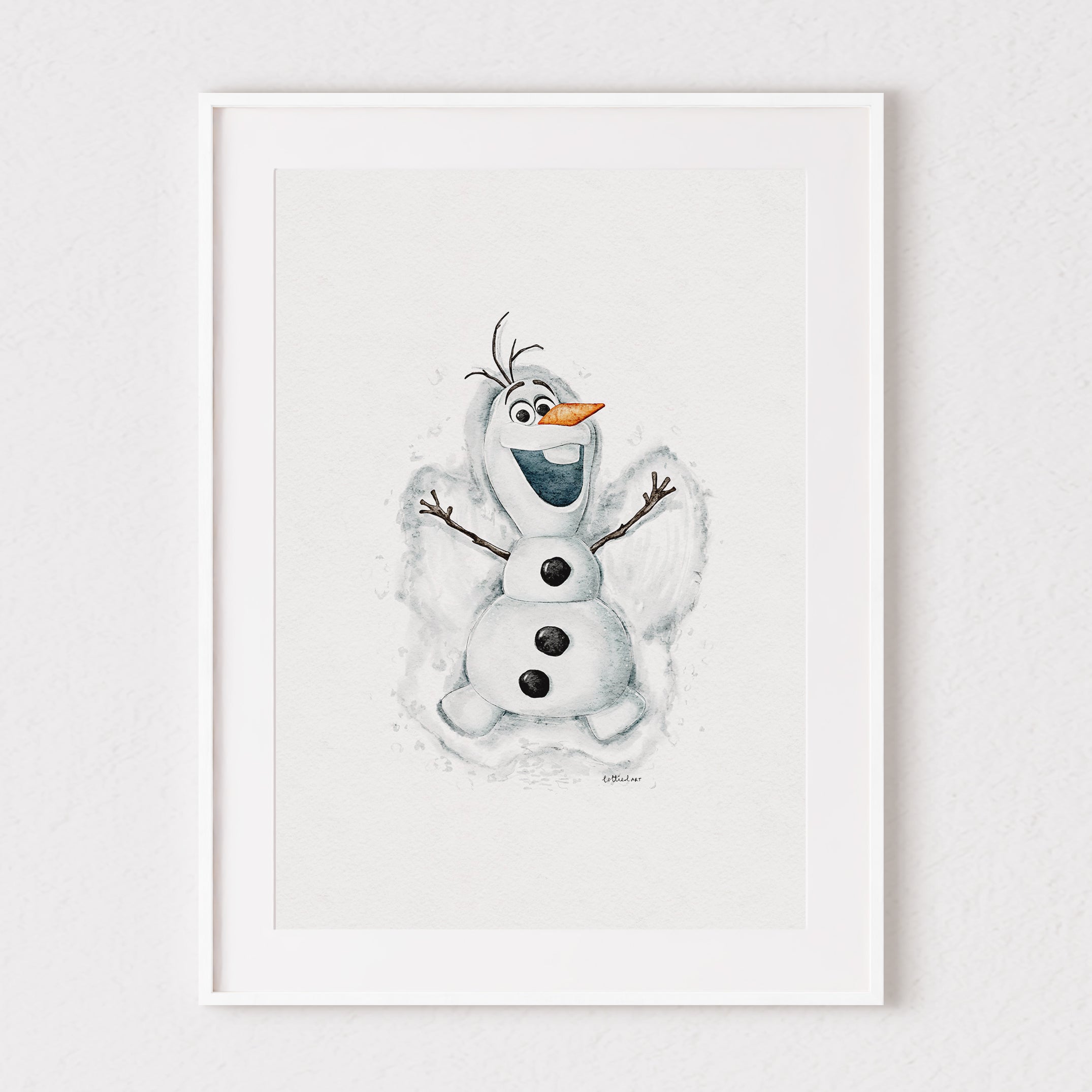 Olaf Inspired Watercolour Print ☃️