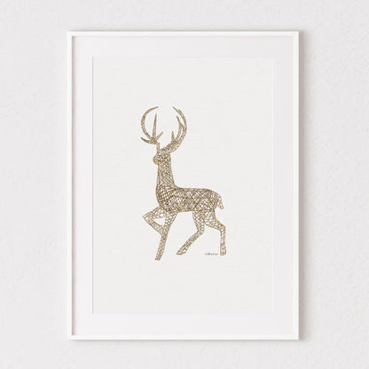 Stag Silhouette Fine Art Print 🦌