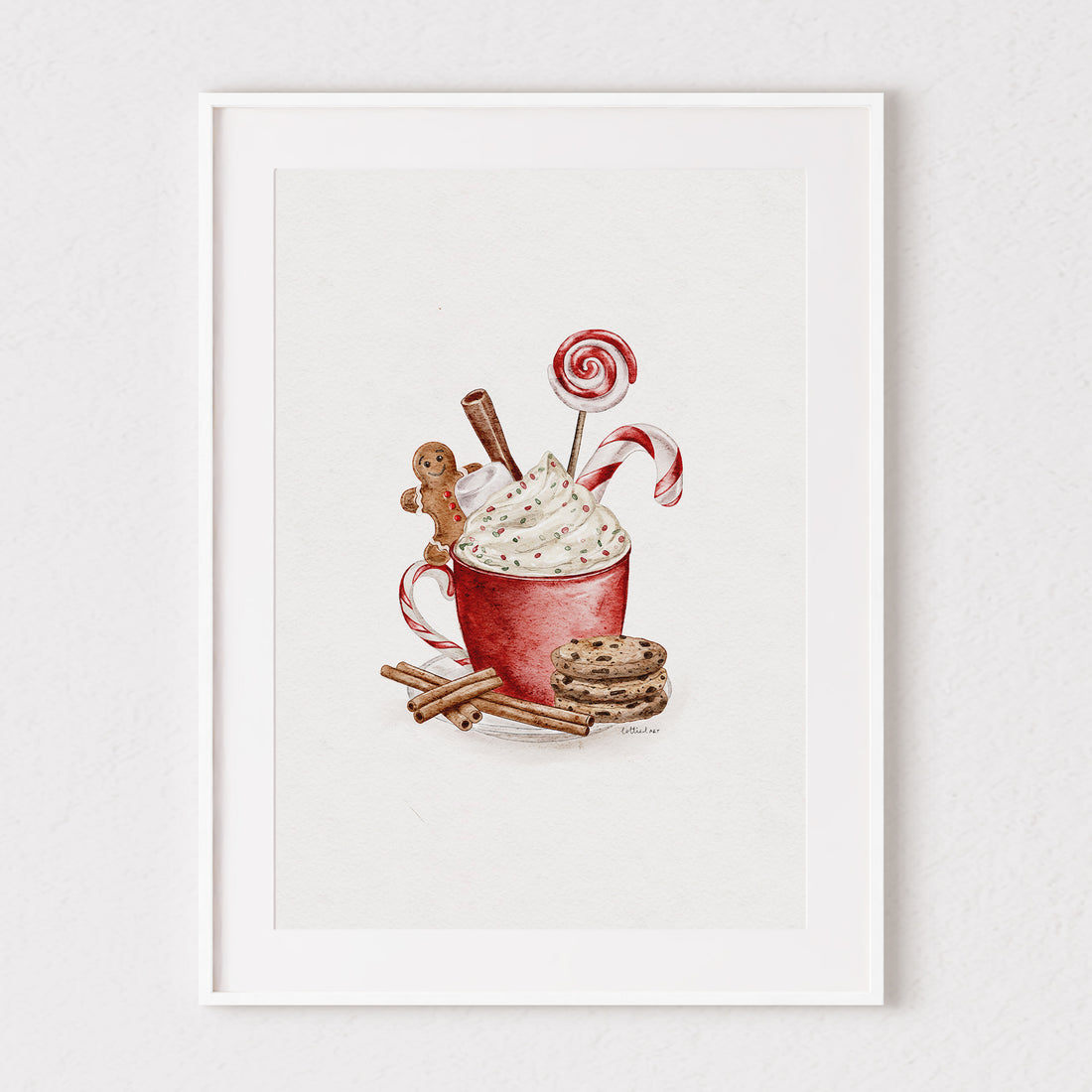 Hot Cuppa Cocoa Watercolour Print ☕️