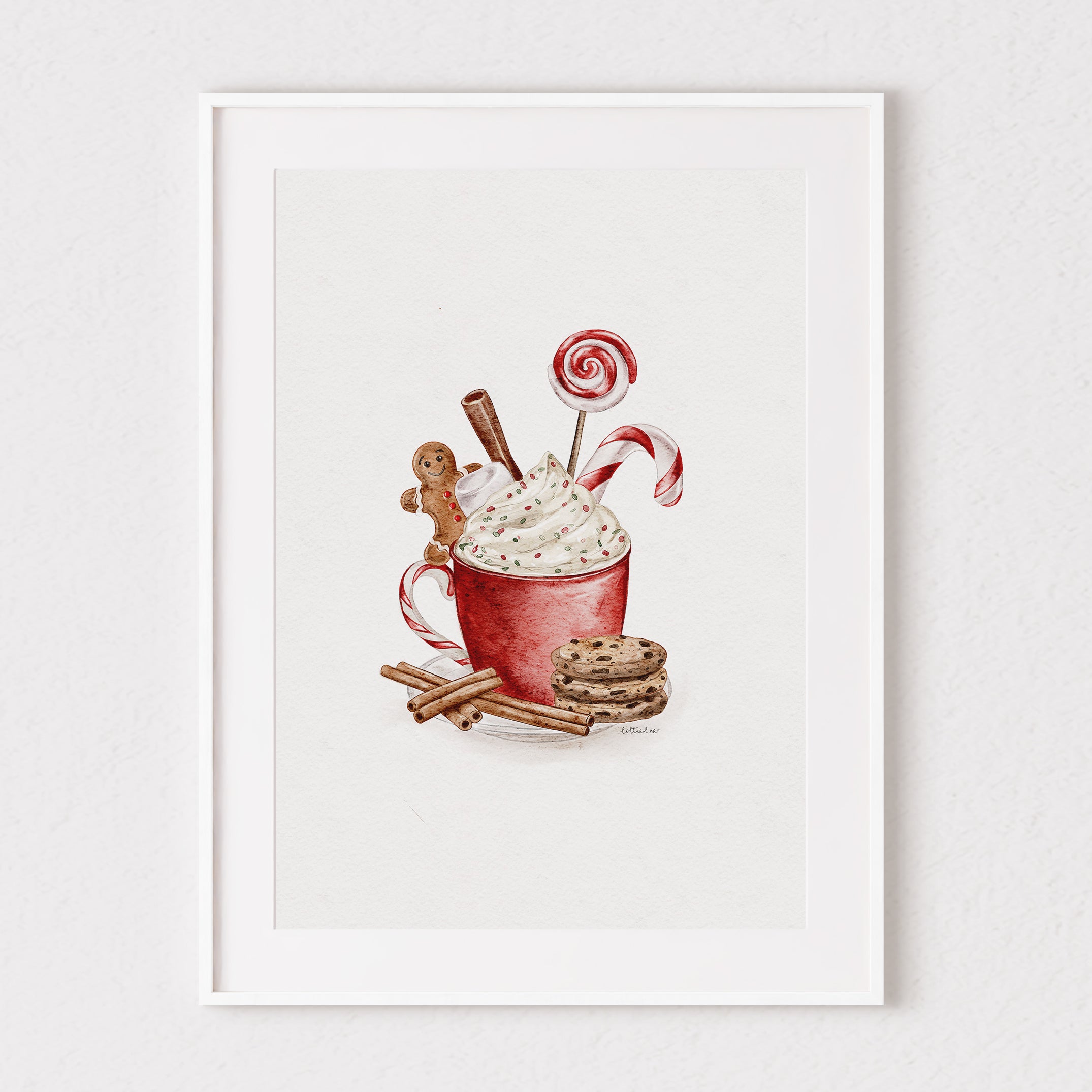 Hot Cuppa Cocoa Watercolour Print ☕️