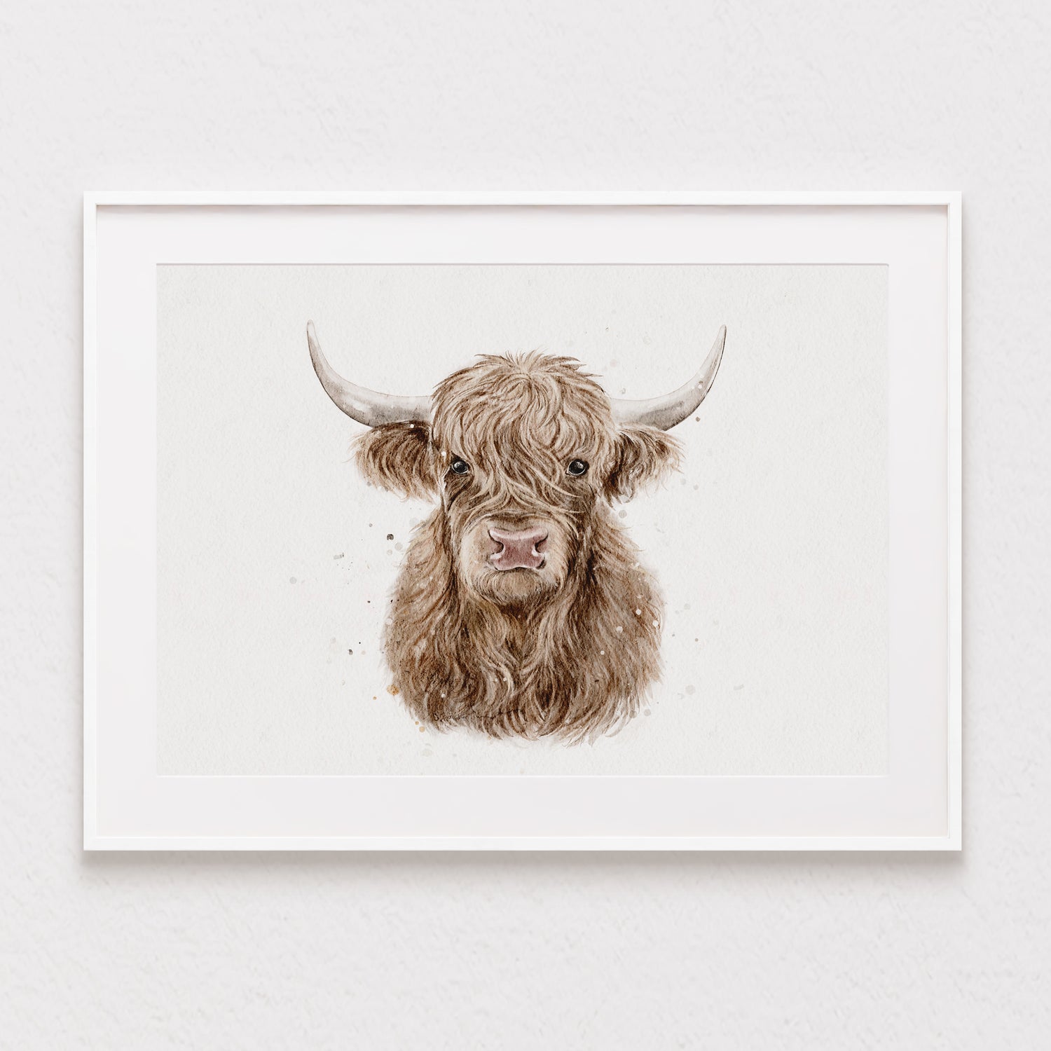 Highland Cow Watercolour Print 🤎