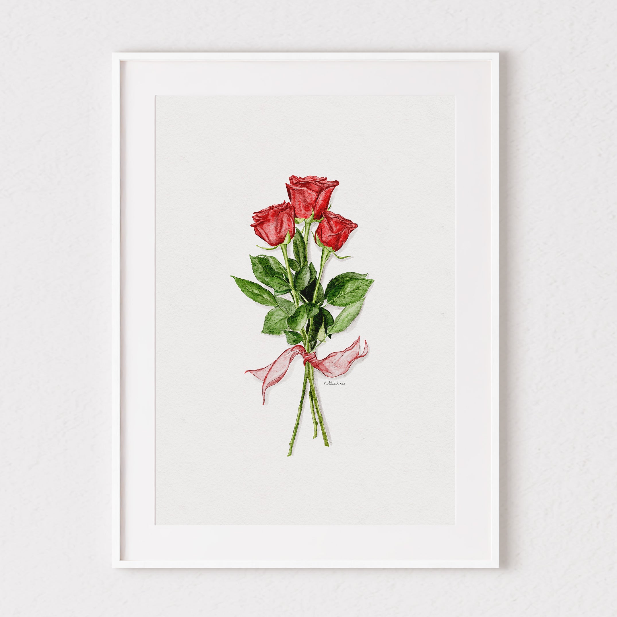 Roses Are Red Watercolour Print 🌹