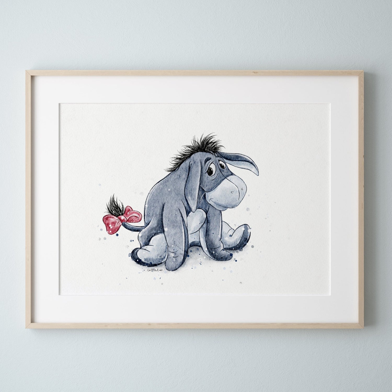 Eeyore Inspired Watercolour Print 💙