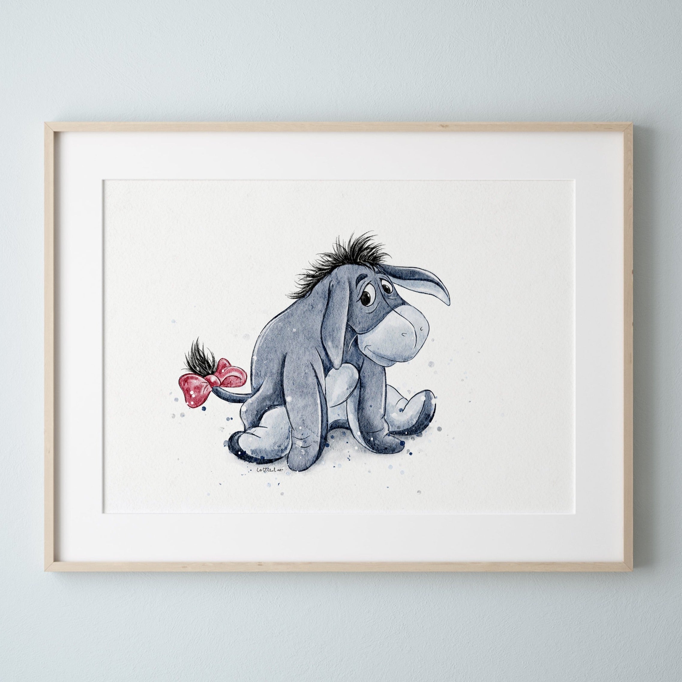 Eeyore Inspired Watercolour Print 💙