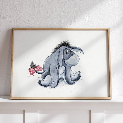 Eeyore Inspired Watercolour Print 💙