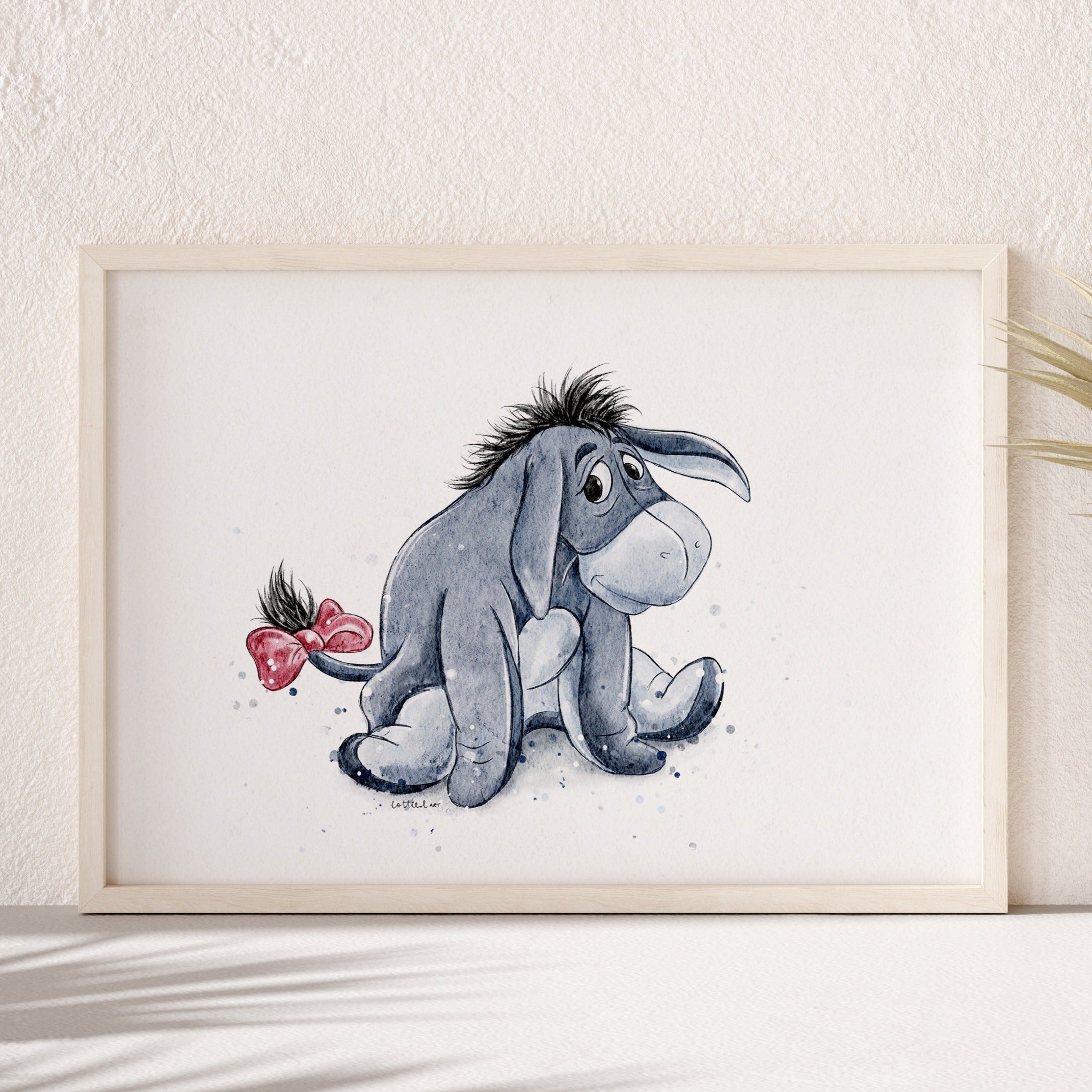 Eeyore Inspired Watercolour Print 💙