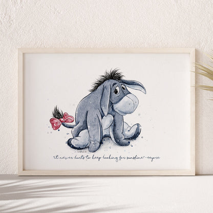 Eeyore Inspired Watercolour Print 💙