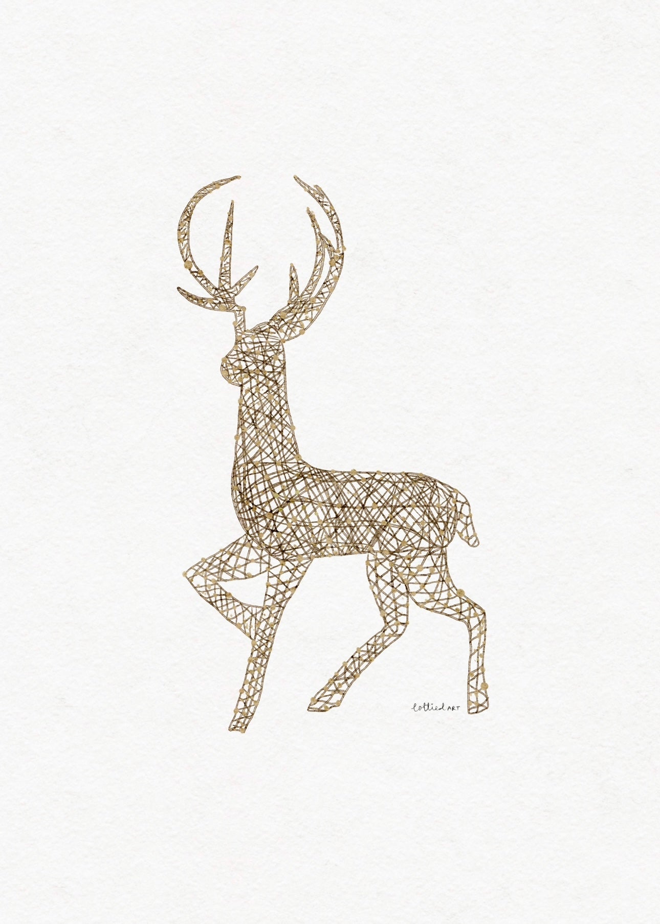 Stag Silhouette Fine Art Print 🦌