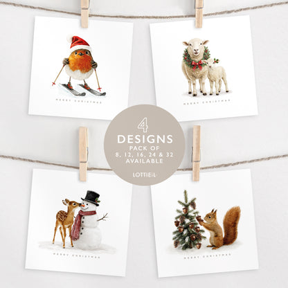 Festive Spirit - Christmas Card Set - Pack of 8, 12, 16, 24 or 32