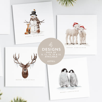 Festive Favourites - Christmas Card Set - Pack of 8, 12, 16, 24 or 32
