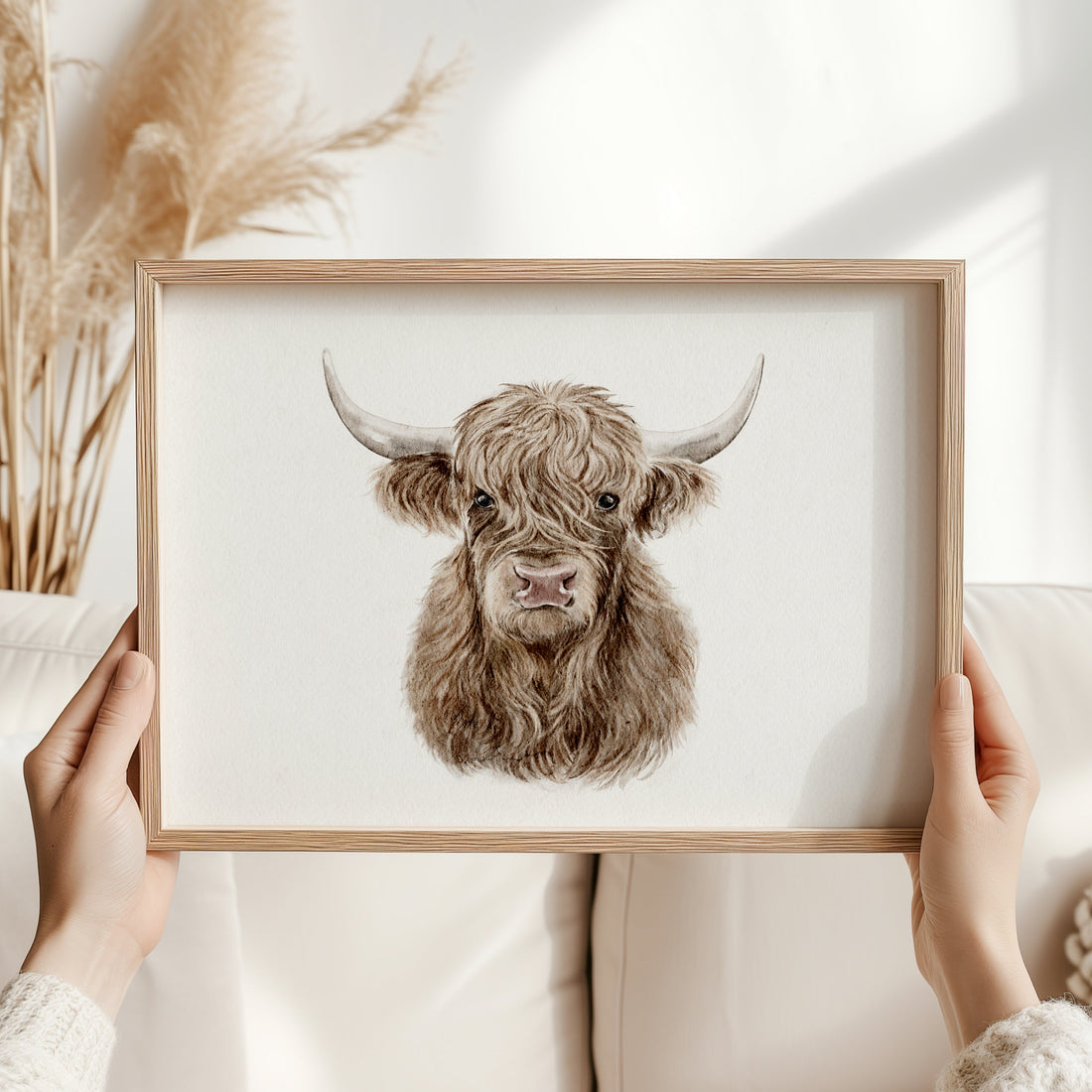 Highland Cow Watercolour Print 🤎