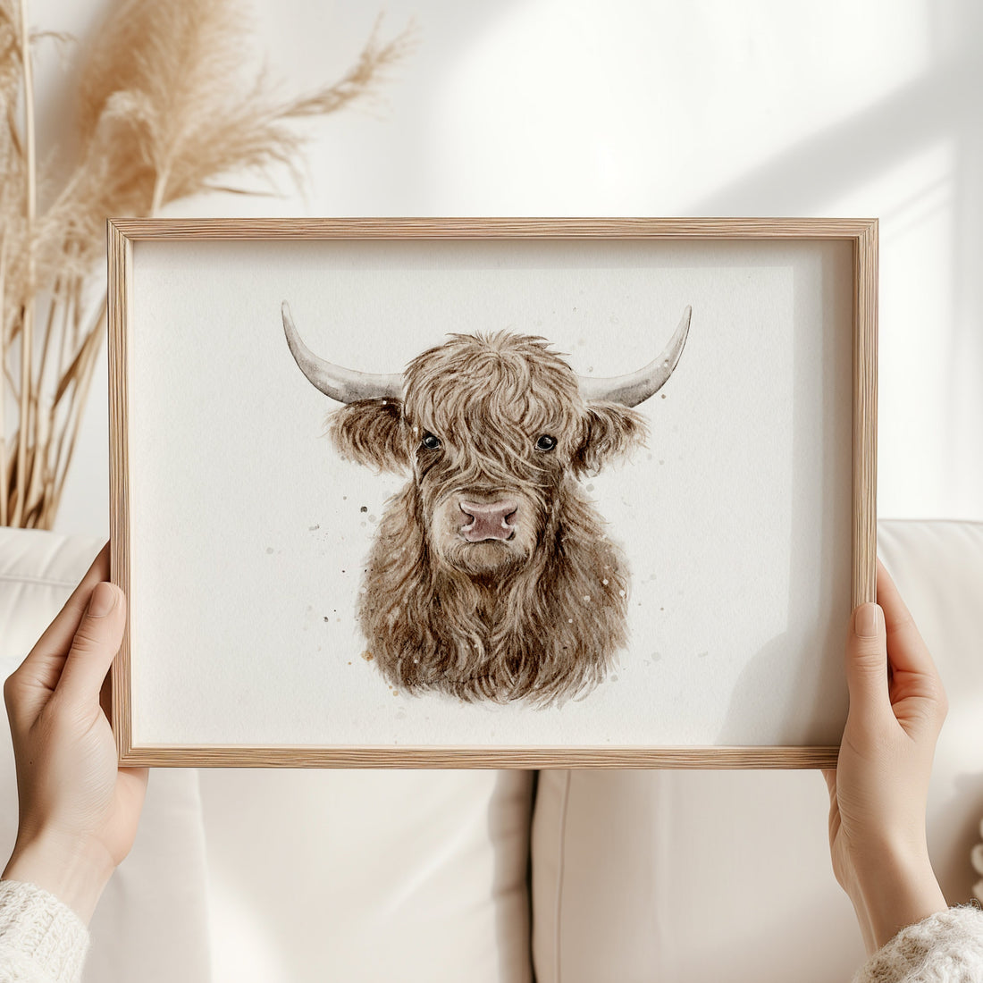 Highland Cow Watercolour Print 🤎