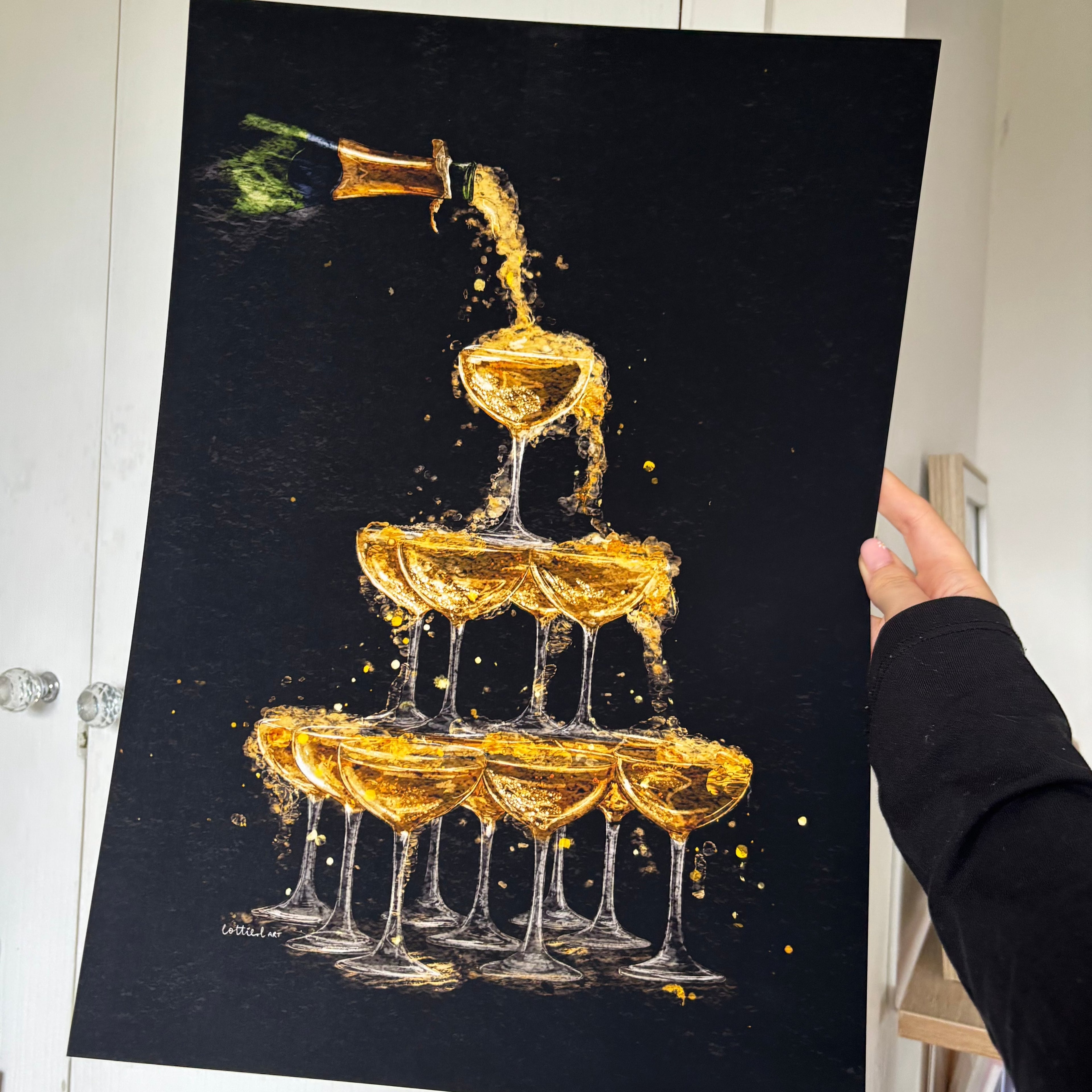 Champagne Fountain Fine Art Print 🍾