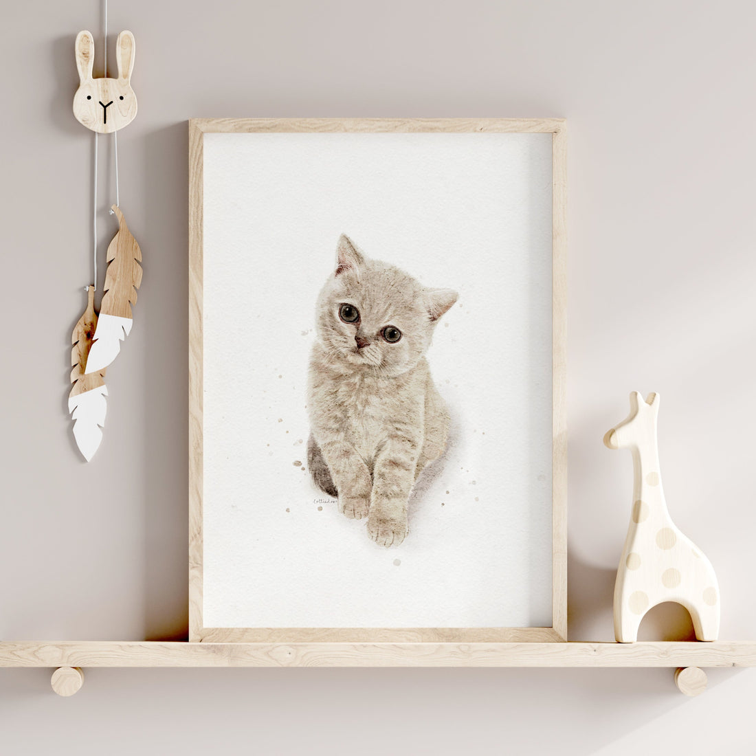 Cute Kitten Watercolour Print 🐈