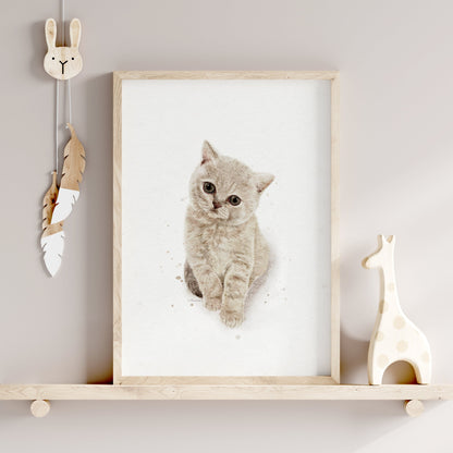 Cute Kitten Watercolour Print 🐈