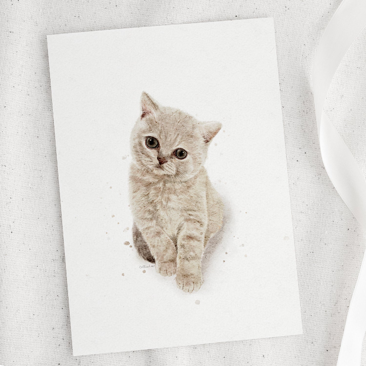 Cute Kitten Watercolour Print 🐈