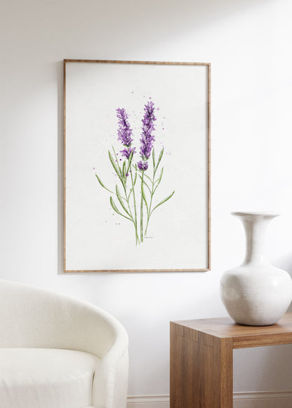 Lavender Watercolour Print 💜