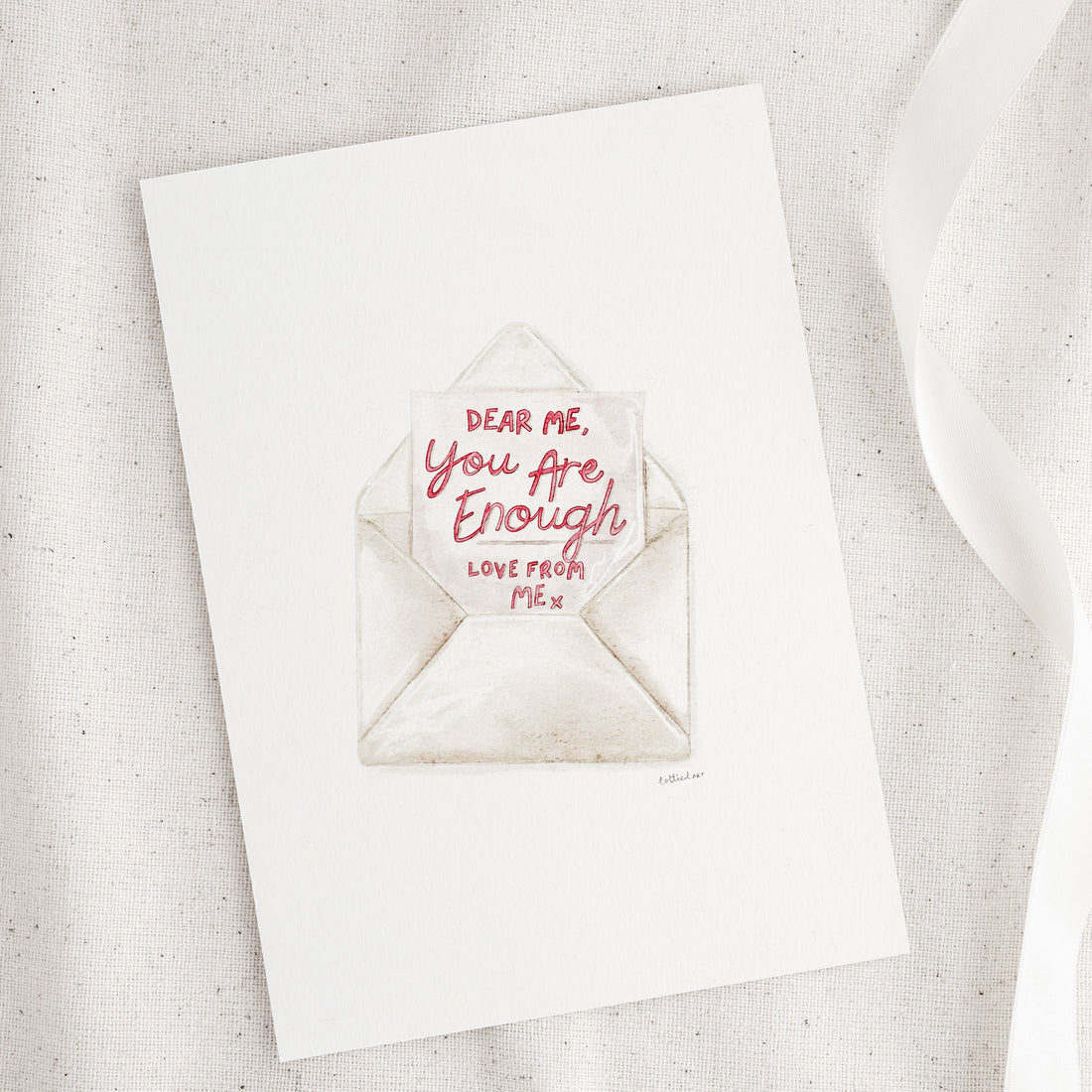 Dear Me, Love Letter Watercolour Print 💌