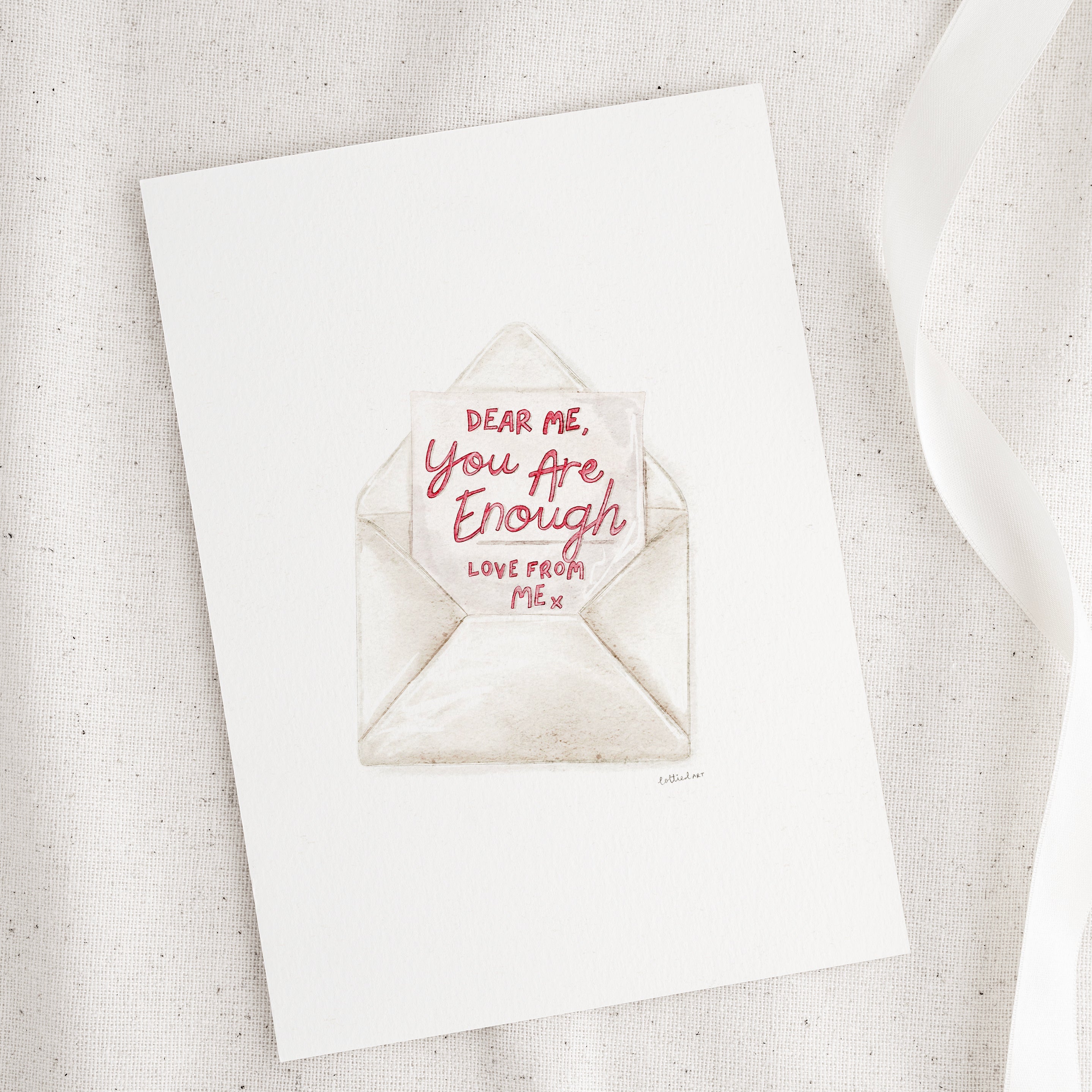 Dear Me, Love Letter Watercolour Print 💌