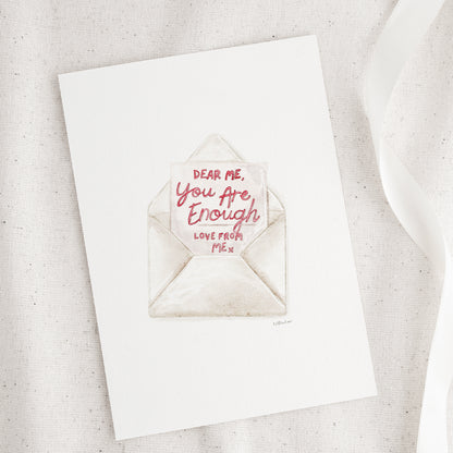 Dear Me, Love Letter Watercolour Print 💌