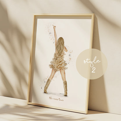 Fearless Taylor Eras Tour Inspired Watercolour Print 💫