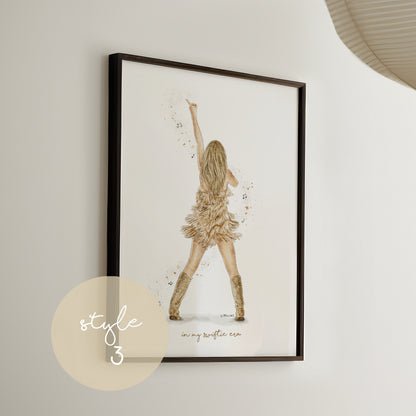 Fearless Taylor Eras Tour Inspired Watercolour Print 💫