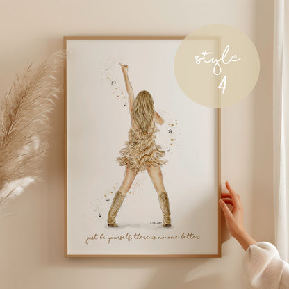 Fearless Taylor Eras Tour Inspired Watercolour Print 💫