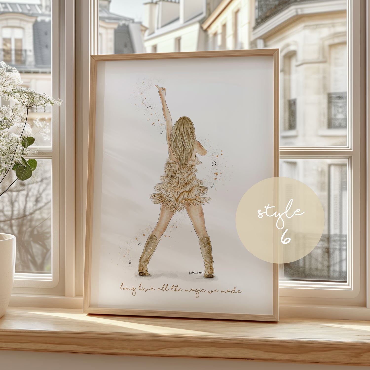 Fearless Taylor Eras Tour Inspired Watercolour Print 💫