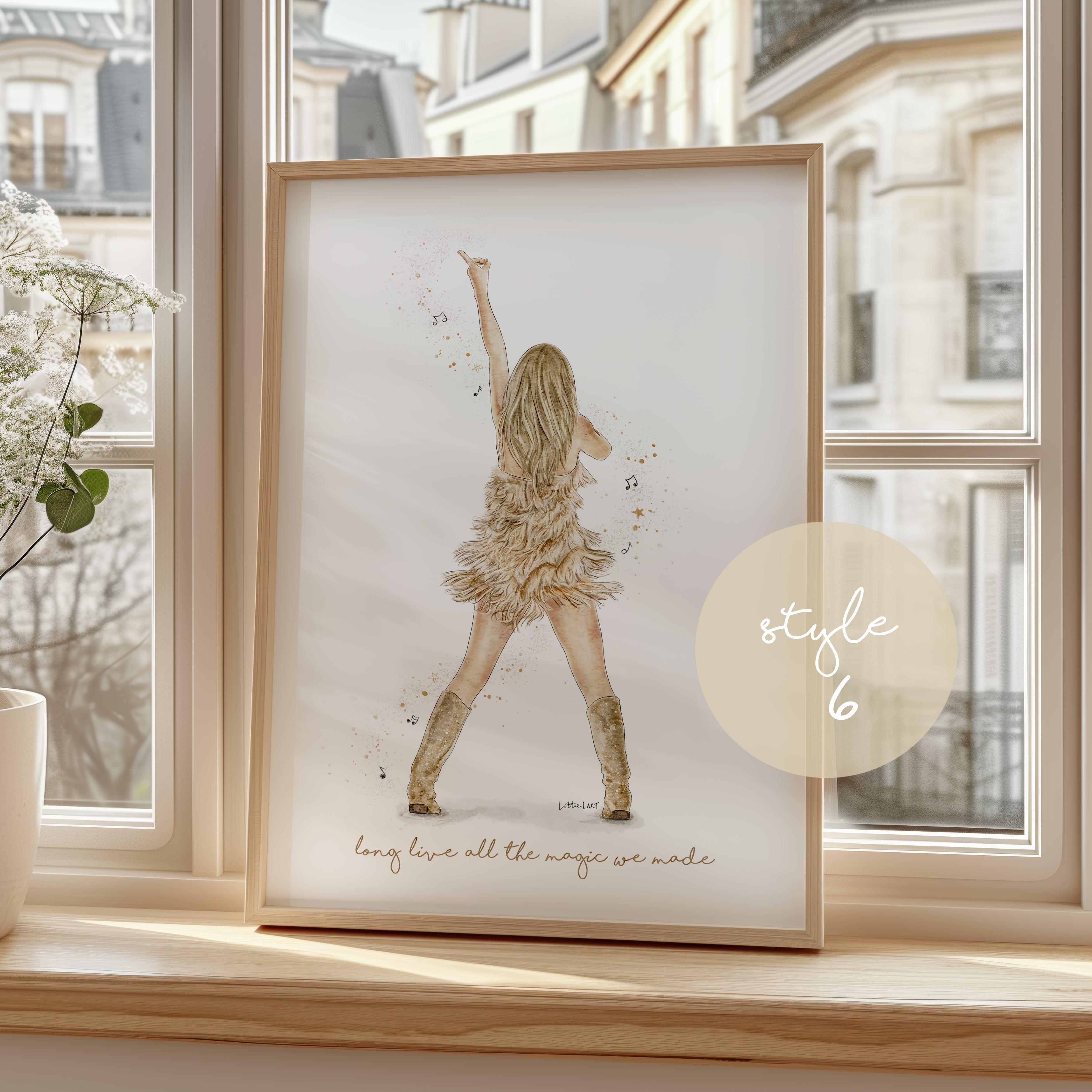 Fearless Taylor Eras Tour Inspired Watercolour Print 💫