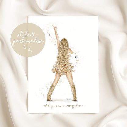 Fearless Taylor Eras Tour Inspired Watercolour Print 💫