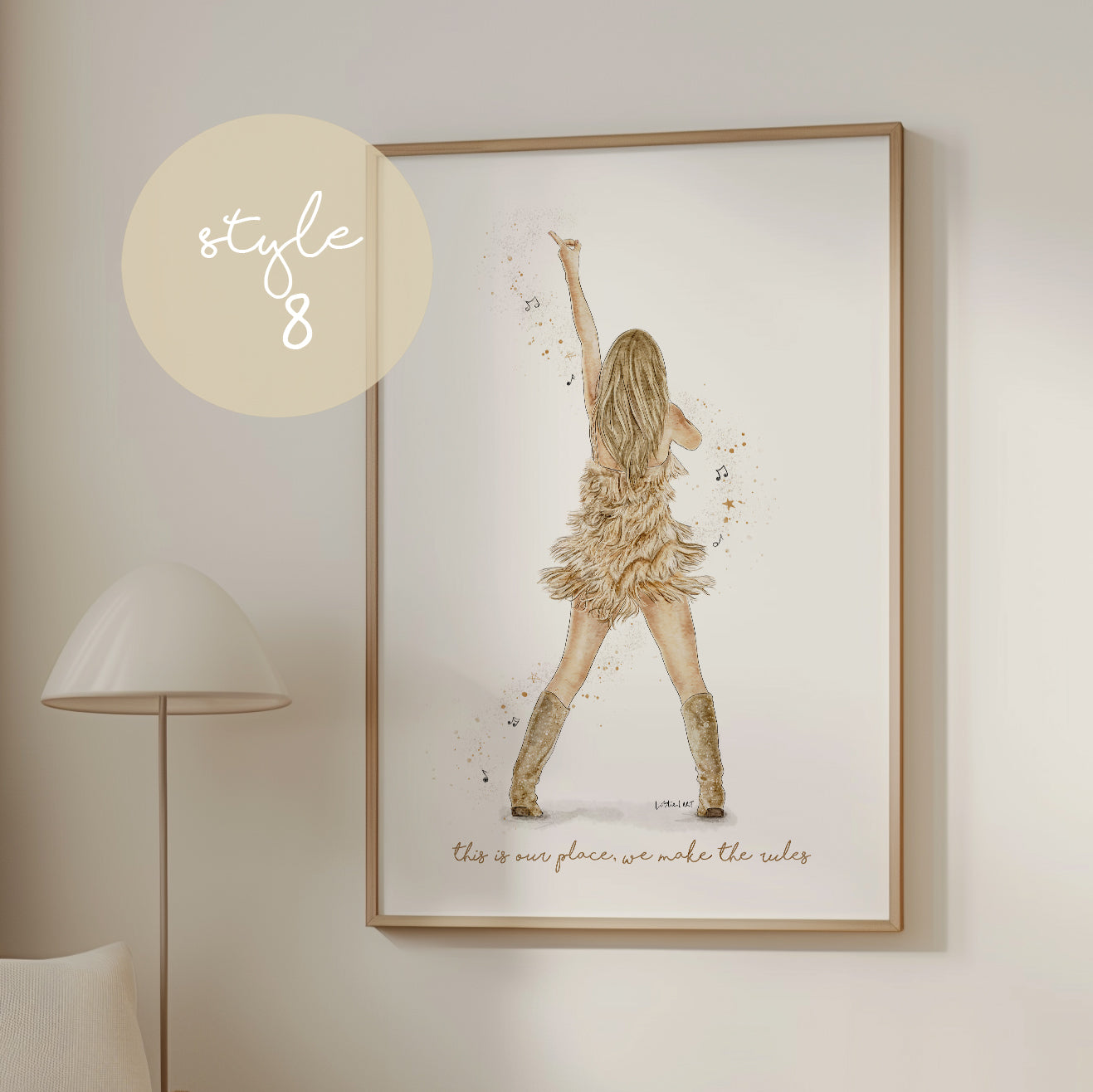 Fearless Taylor Eras Tour Inspired Watercolour Print 💫