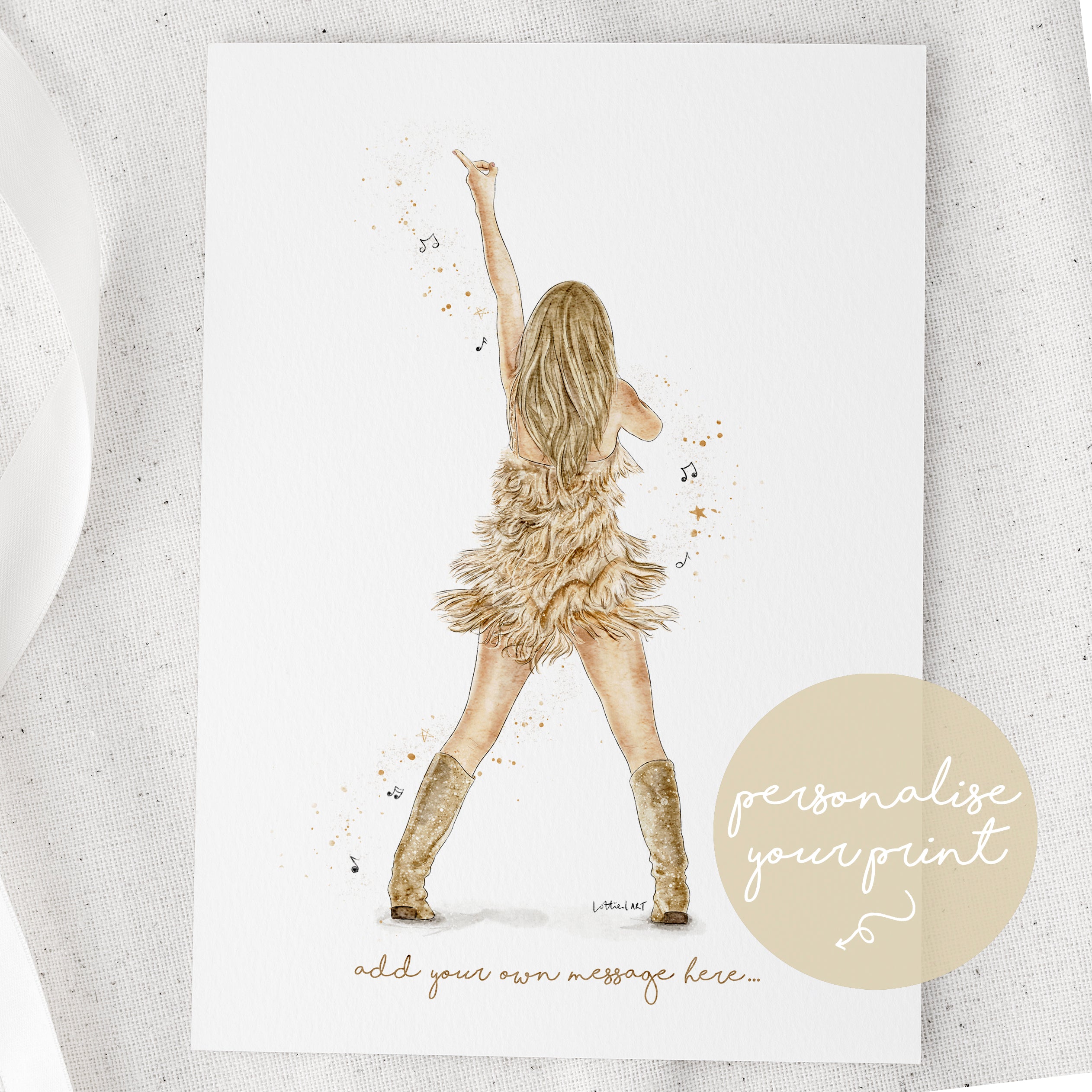 Fearless Taylor Eras Tour Inspired Watercolour Print 💫