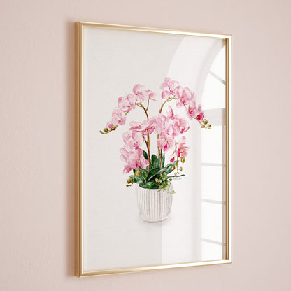 Pink Orchid Watercolour Print 🌸