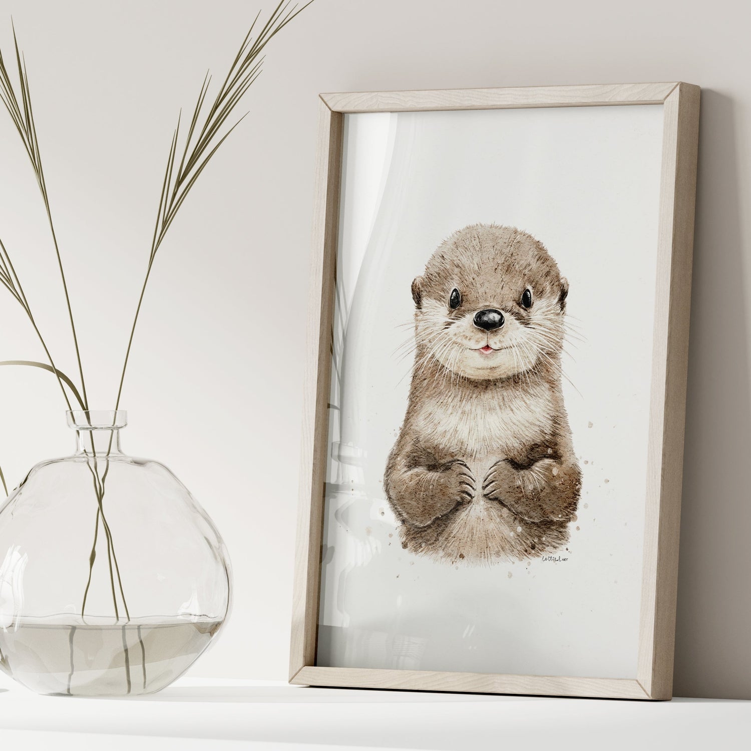 Baby Otter Watercolour Print 🦦