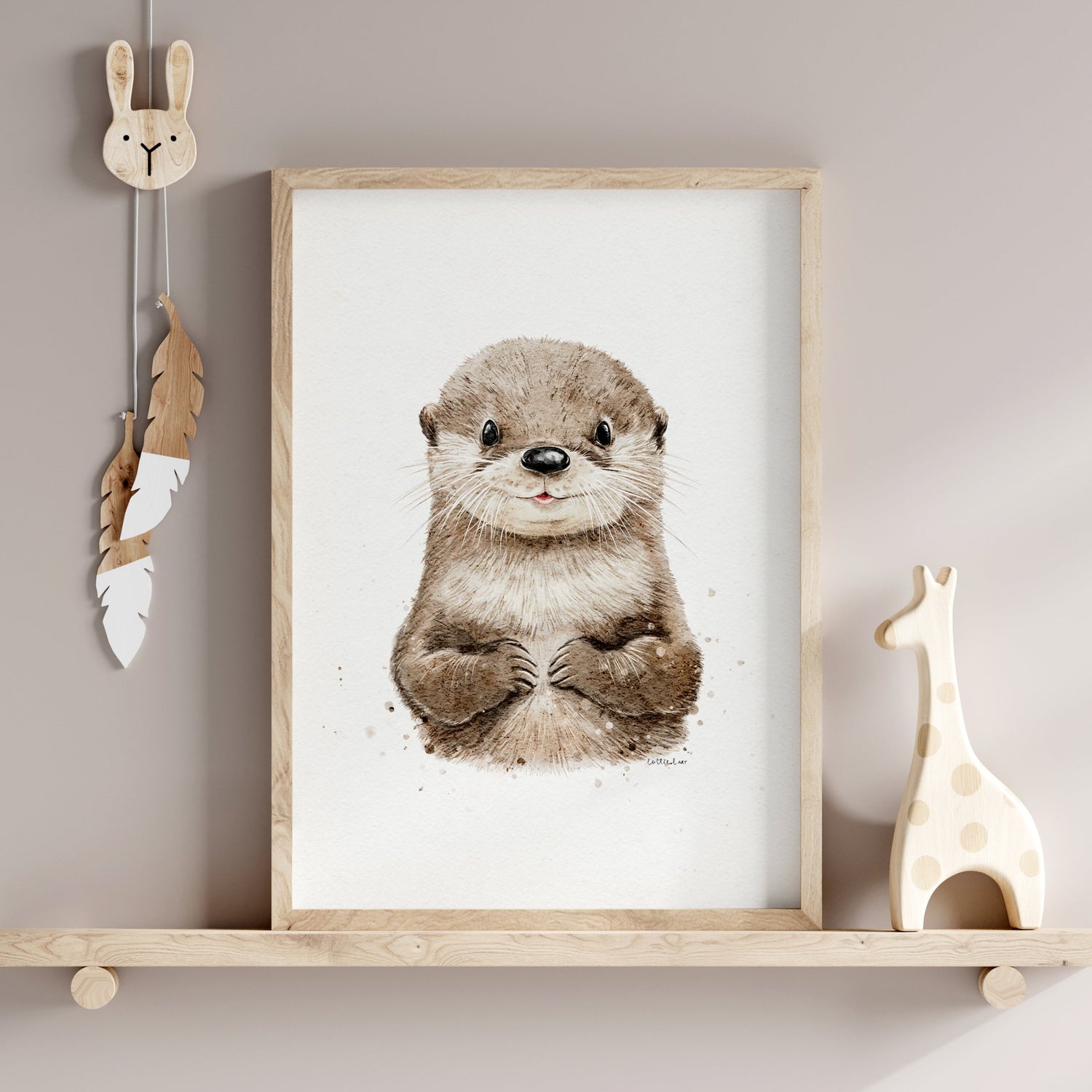 Baby Otter Watercolour Print 🦦