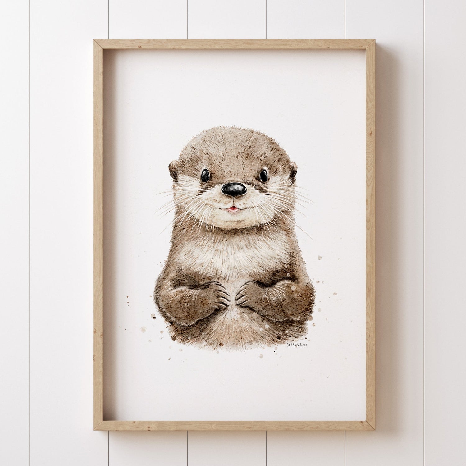 Baby Otter Watercolour Print 🦦