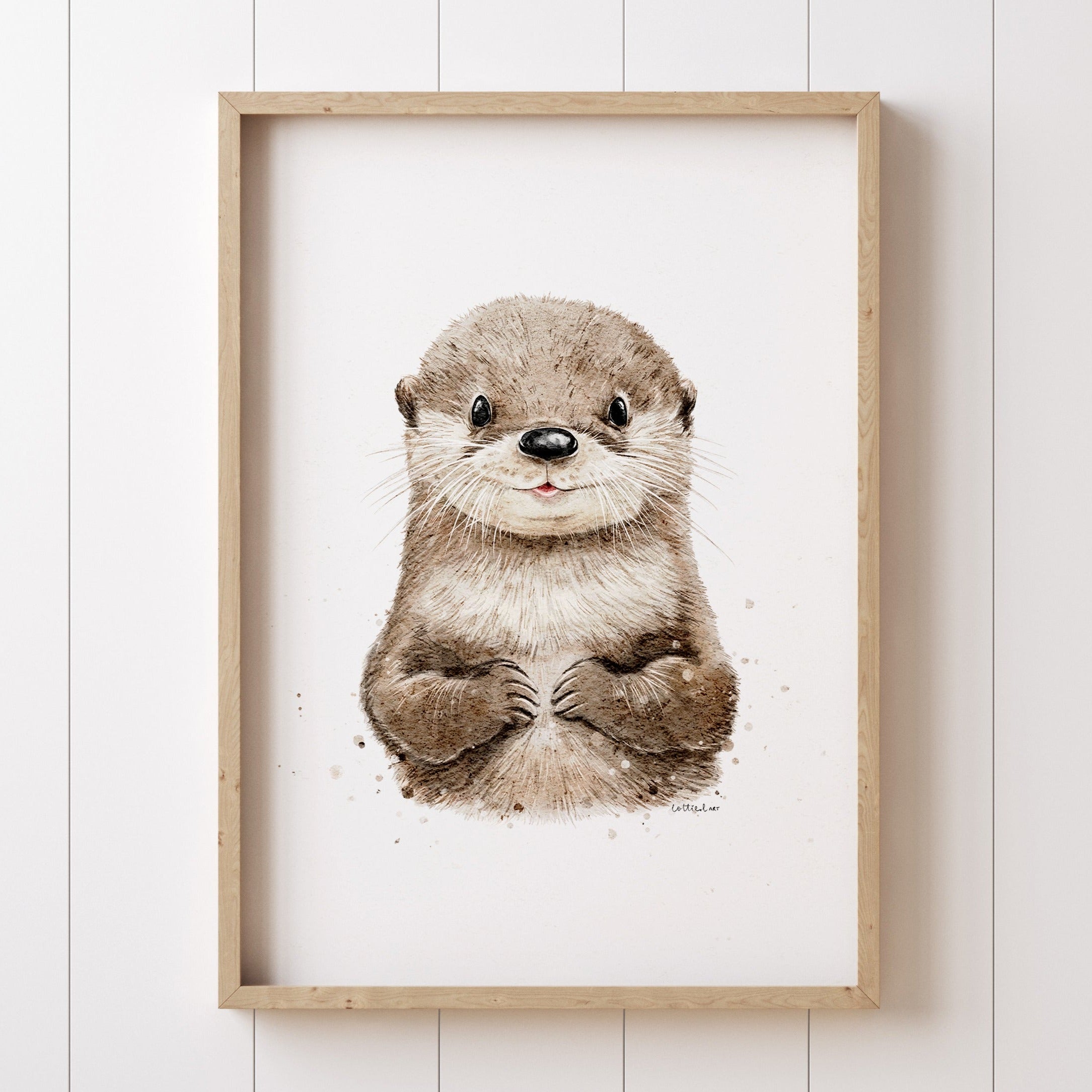 Baby Otter Watercolour Print 🦦