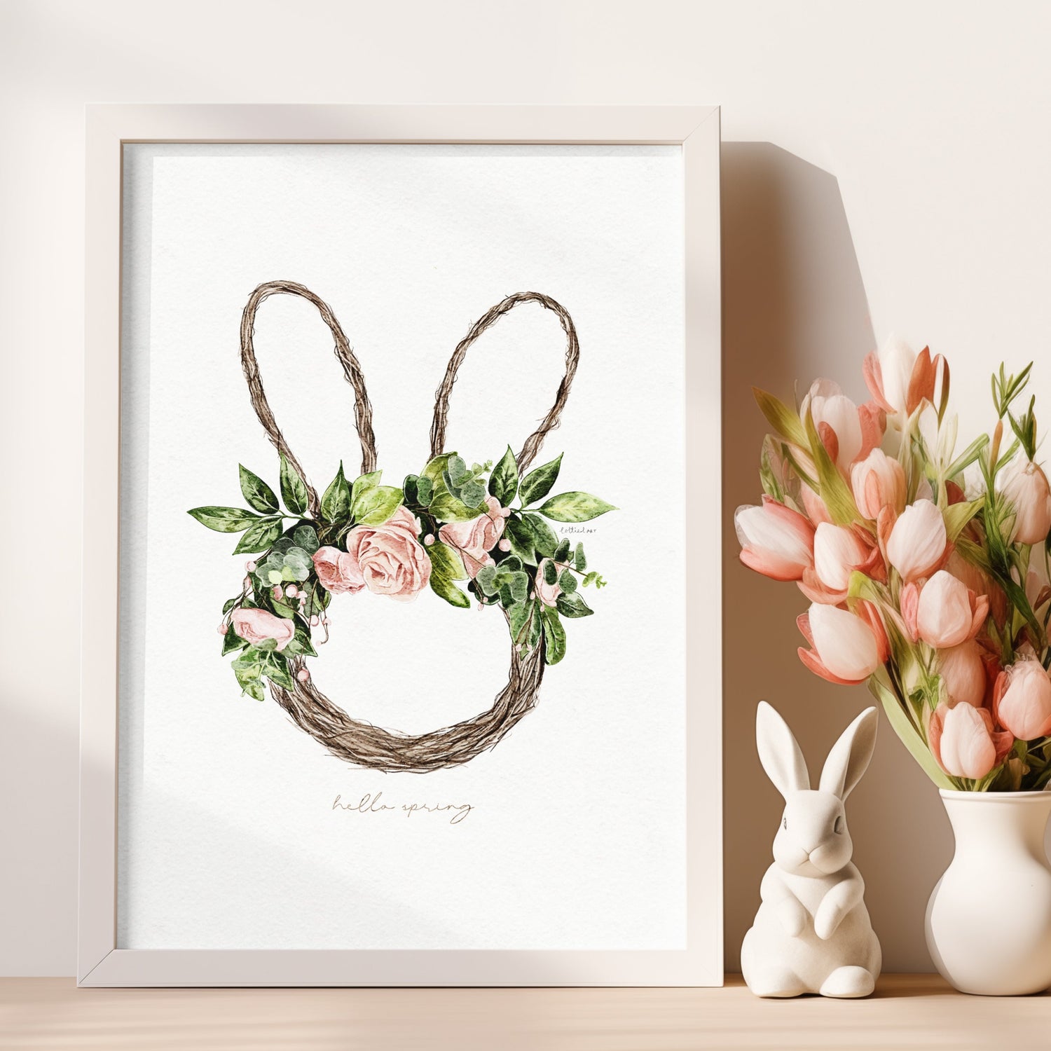 Spring Wreath Fine Art Print 💐